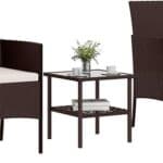 Outsunny 3 Piece Wicker Patio Furniture Set