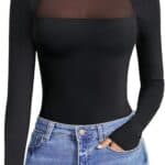 Avidlove Bodysuits for Women Mock Neck Shapewear