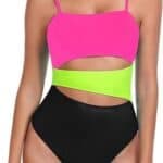 RELLECIGA Womens Geometric Cutout Bathing Suits Adjustable