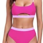 Ocean Blues Womens Color Block Two Piece