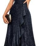 BeryLove Women Sequin Formal Party Dress Flutter