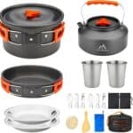 THTYBROS 17pcs Camping Cookware Kit