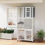 PawHut 74 H Wooden Catio Cat Enclosure