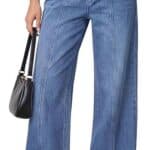 PRETTYGARDEN Womens Wide Leg Jeans High Waisted