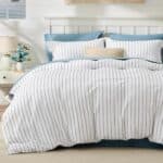 Bedsure Striped Duvet Cover Set CottonLike Bedding